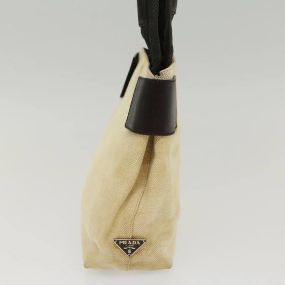 PRADA Hand Bag Canvas Beige Auth cl705 - Picture 4 of 16